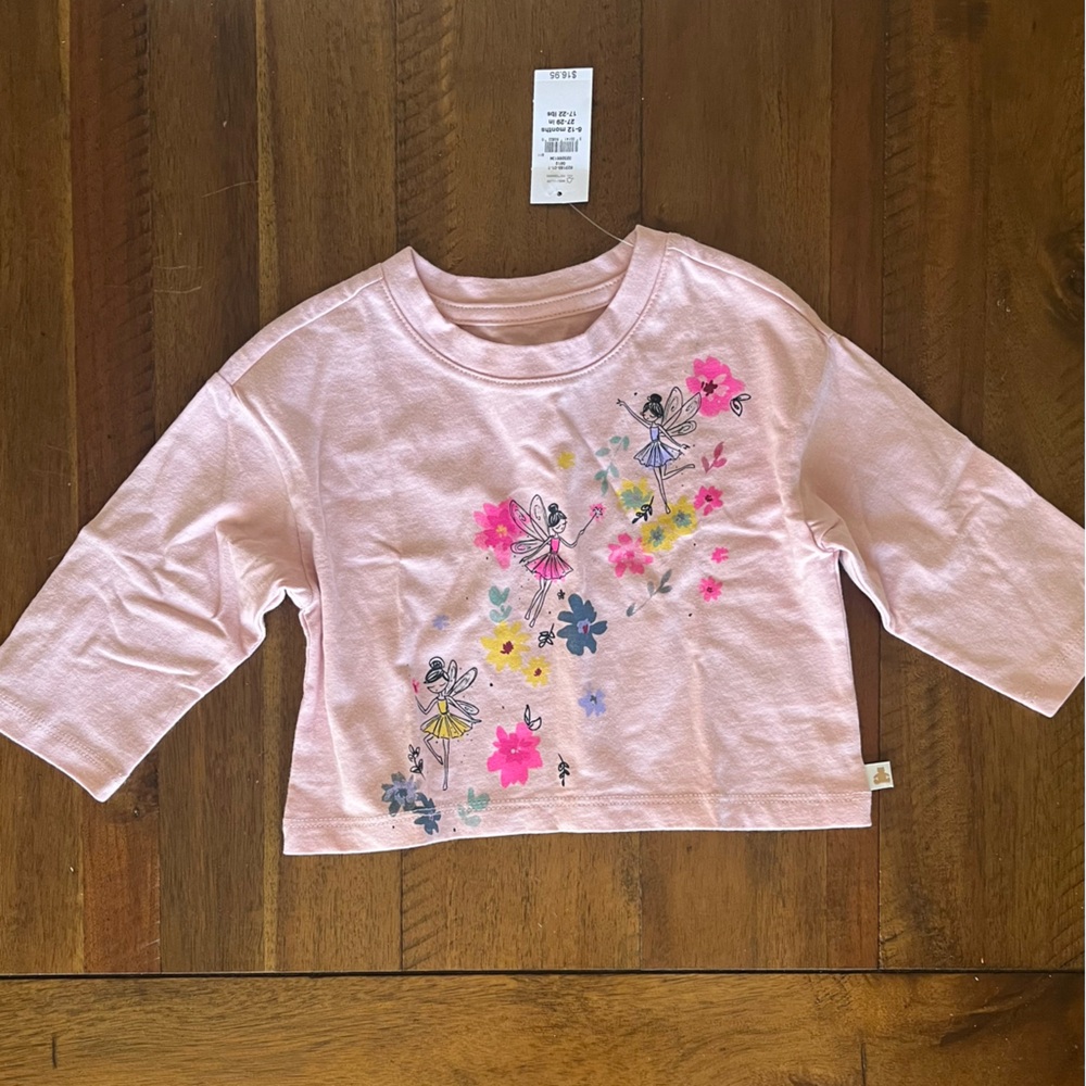 NWT BabyGAP Pink Fairy Long-Sleeve Tee